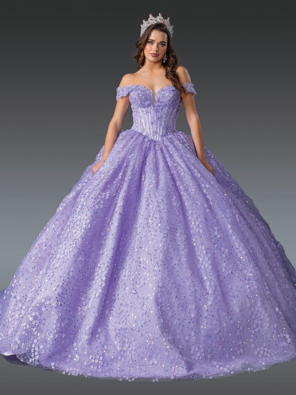 NEW LILAC Evening Gown Floor Length Formal Elegant Stunning 1901